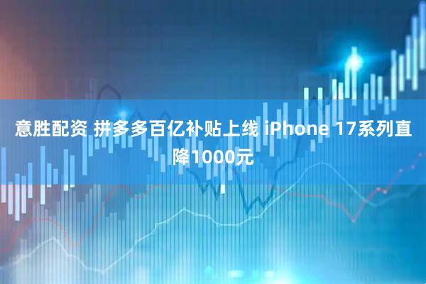 意胜配资 拼多多百亿补贴上线 iPhone 17系列直降1000元