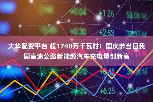 大华配资平台 超1748万千瓦时!国庆节当日我国高速公路新能源汽车充电量创新高